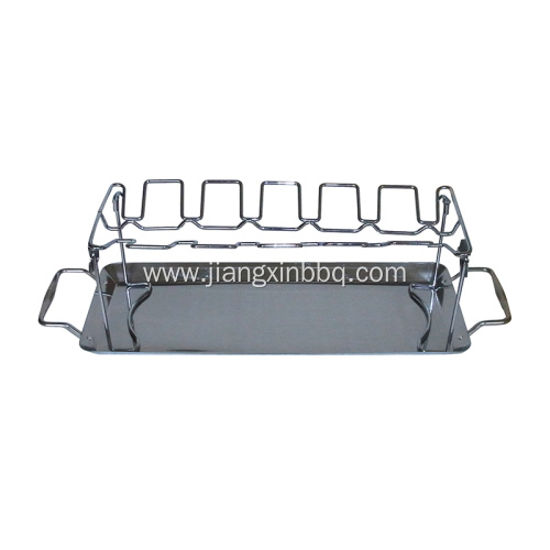 Barbecue Leg And Wing Grill Rack For Poultry